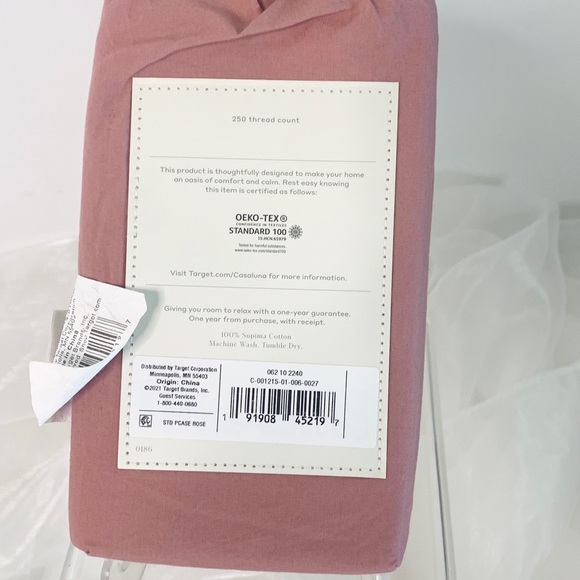Washed Supima Percale Solid Pillowcase Set - Casaluna Standard - Picture 7 of 7